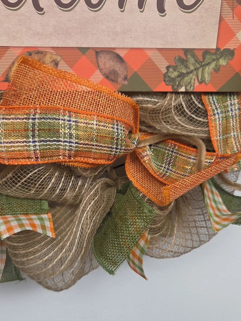 Handmade fall wreath